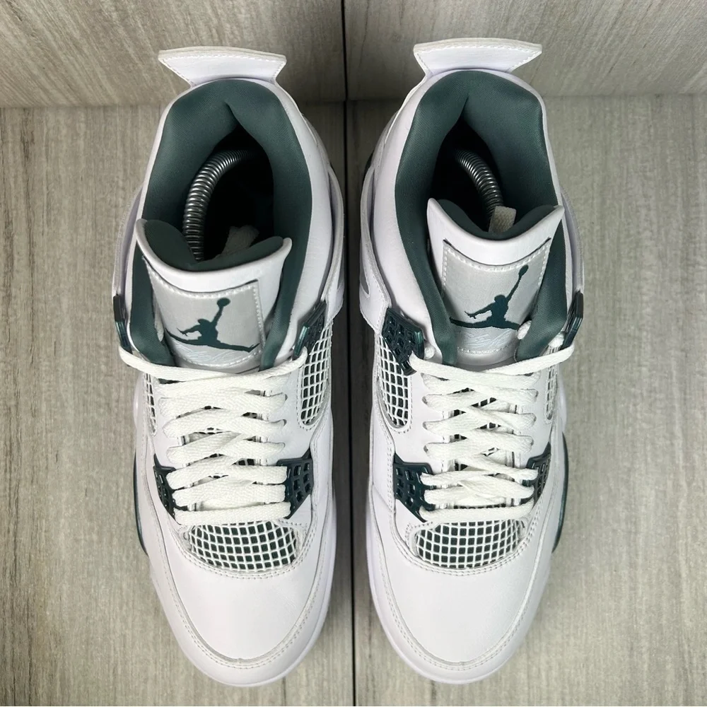 NEW Jordan 4 Retro Oxidized Green Sail White Sneakers fq8138-103 Mens Size 9.5
